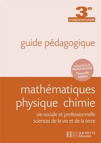 Mathématiques, physique, chimie, vie sociale et professionnelle, sciences de la vie et de la terre, 3e enseignement adapté : guide pédagogique