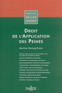 Droit de l'application des peines