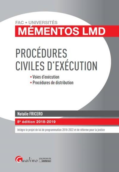 Procédures civiles d'exécution : 2018-2019