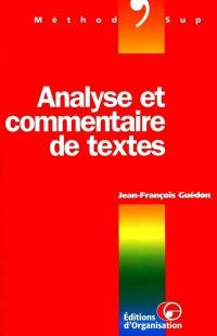 Analyse et commentaire de texte