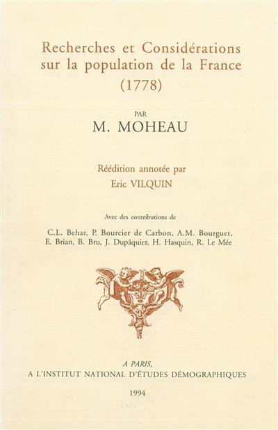 Recherches et considérations sur la population de la France : 1778