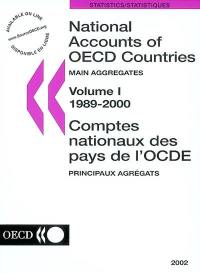 National accounts of OECD countries. Vol. 1. 1989-2000 : main aggregates. Comptes nationaux des pays de l'OCDE. Vol. 1. 1989-2000 : main aggregates