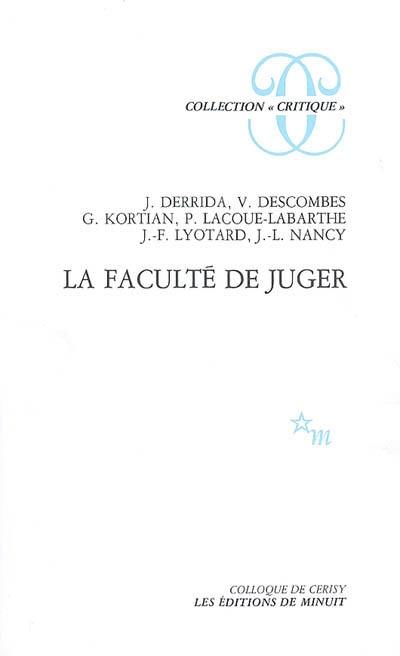 La faculté de juger