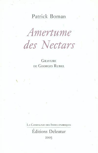 Amertume des nectars