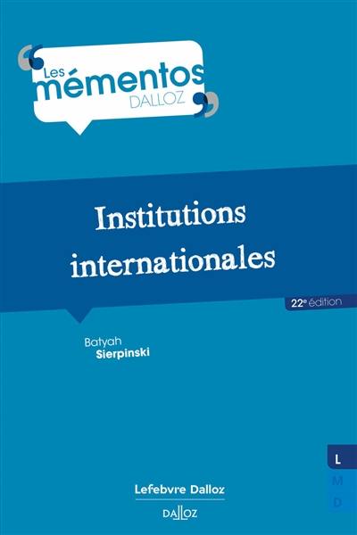 Institutions internationales