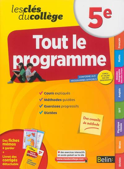 Tout le programme, 5e