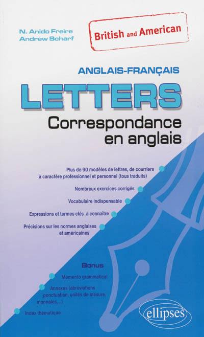 Letters : anglais-français : correspondance en anglais