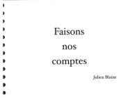 Faisons nos comptes