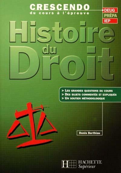 Histoire du droit : les grandes questions du cours, des sujets commentés et expliqués, un soutien méthodologique