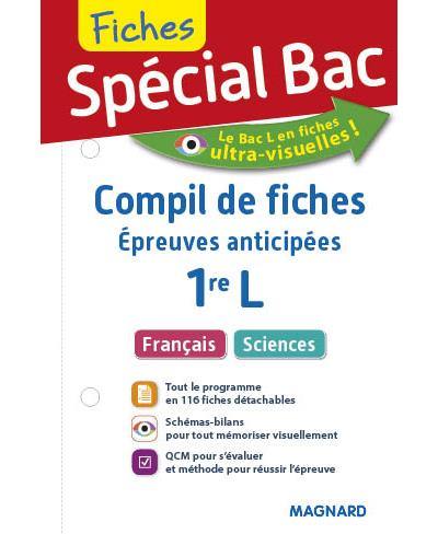 Compil de fiches, épreuves anticipées 1re L : français, sciences