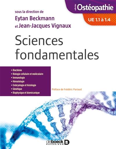 Sciences fondamentales : UE 1.1 à 1.4