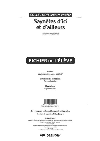 Saynètes d'ici et d'ailleurs, Michel Piquemal : fichier de l'élève