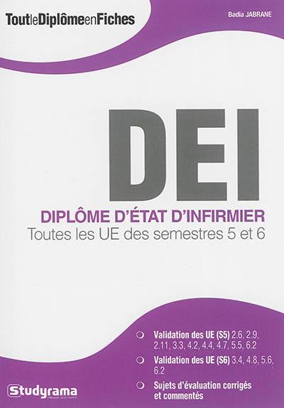 DEI, diplôme d'Etat d'infirmier : toutes les UE des semestres 5 et 6