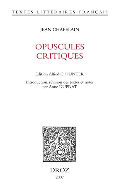 Opuscules critiques