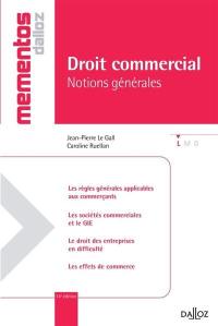 Droit commercial : notions générales