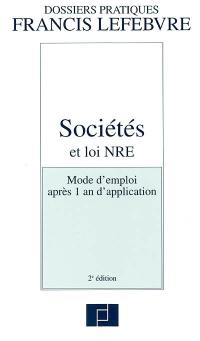 Sociétés et loi NRE : mode d'emploi après 1 an d'application