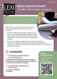 Droit administratif : procédure administrative contentieuse