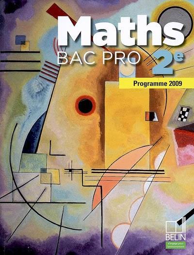 Maths 2e bac pro : programme 2009