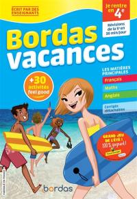 Bordas vacances : je rentre en 4e : révisions de la 5e en 30 minutes par jour