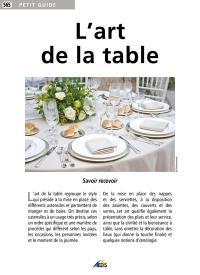 L'art de la table : savoir recevoir