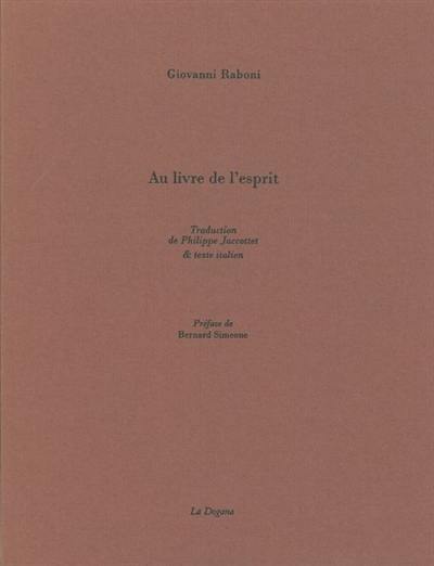 Au livre de l'esprit