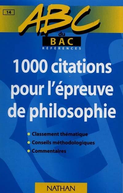 1.000 citations pour l'épreuve de philosophie