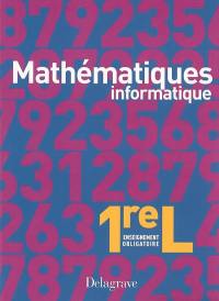 Mathématiques informatique 1re L, enseignement obligatoire