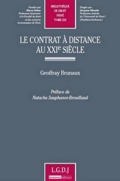 Le contrat à distance au XXIe siècle