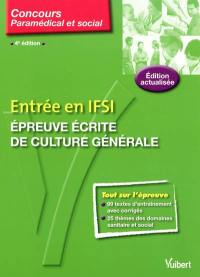 Epreuve écrite de culture générale