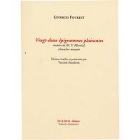 Vingt-deux épigrammes plaisantes : imitées de M. V. Martial, chevalier romain