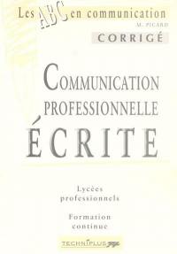 Communication professionnelle écrite : corrigé