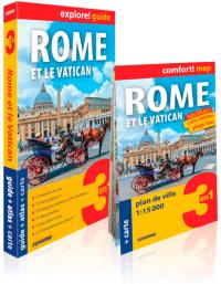 Rome et le Vatican : 3 en 1 : guide + atlas + carte