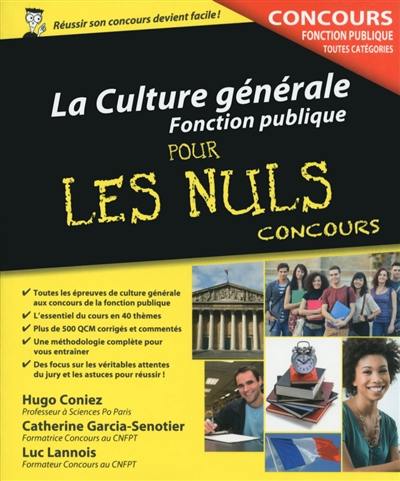 La culture générale fonction publique pour les nuls : concours