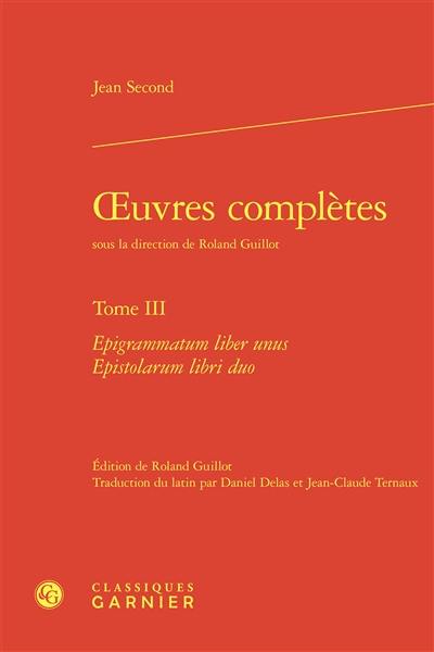 Oeuvres complètes. Vol. 3