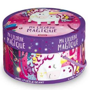 Ma licorne magique : livre + puzzle géant