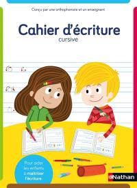 Cahier d'écriture cursive : dyscool, apprentissage facilité : pour aider les enfants à maîtriser l'écriture