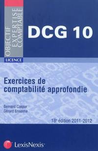 Exercices de comptabilité approfondie, DCG 10