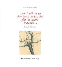 Ainsi qu'il en va d'un cahier de brouillon plein de ratures et d'ajouts... : Ostinato, fragments inédits