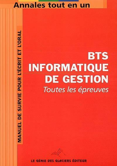 BTS informatique de gestion : toutes les épreuves