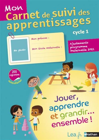 Mon carnet de suivi des apprentissages : cycle 1