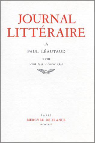 Journal littéraire. Vol. 18. 1949-1956