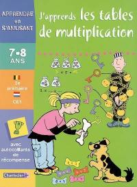 J'apprends les tables de multiplication, 7-8 ans, 2e primaire, CE1