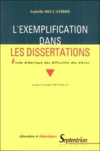 L'exemplification dans les dissertations : étude didactique des difficultés des élèves