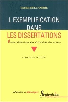 L'exemplification dans les dissertations : étude didactique des difficultés des élèves