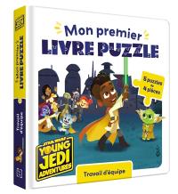 Star Wars : les aventures des petits Jedi : travail d'équipe, 5 puzzles de 4 pièces