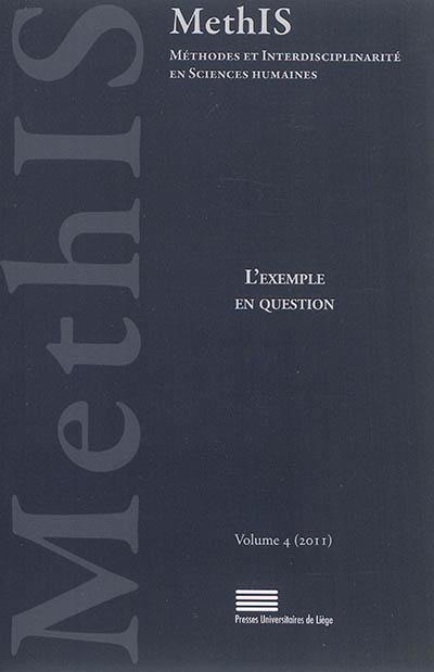 MethIS, méthodes et interdisciplinarité en sciences humaines, n° 4 (2011). L'exemple en question