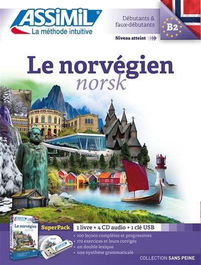 Le norvégien, débutants & faux-débutants, niveau atteint B2 : super pack USB : 1 livre + 4 CD audio + 1 clé USB