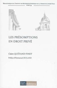 Les présomptions en droit privé