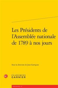 Les présidents de l'Assemblée nationale de 1789 à nos jours