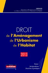 Droit de l'aménagement, de l'urbanisme et de l'habitat